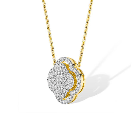 Pendentif en diamant LG rond en or blanc - BH Diamond Center Anvers