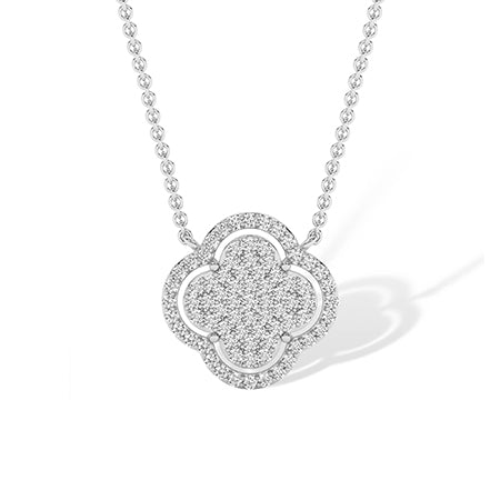 Pendentif en diamant LG rond en or blanc - BH Diamond Center Anvers