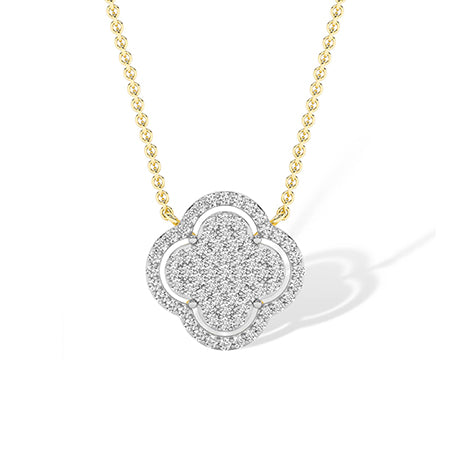 Pendentif en diamant LG rond en or rose - BH Diamond Center Anvers
