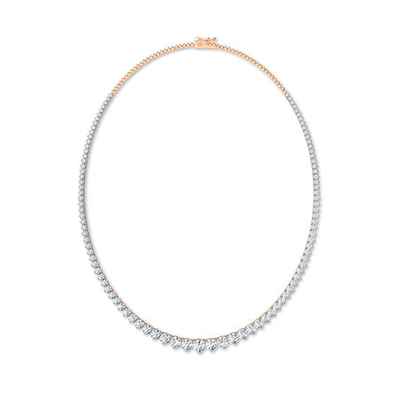 Round LG Diamond Necklace in Rose Gold - BH Diamond Center Antwerp