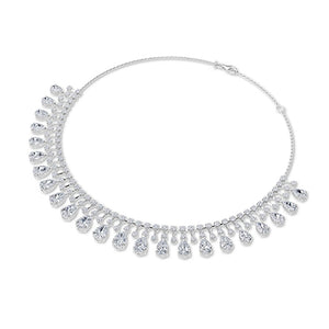 Pear Lab-Grown Diamond Necklace 18K Gold - White Gold 3D