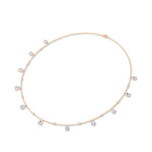 Peer LG diamanten ketting in Witgoud - BH Diamond Center Antwerpen