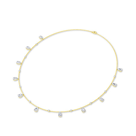Peer LG diamanten ketting in Witgoud - BH Diamond Center Antwerpen