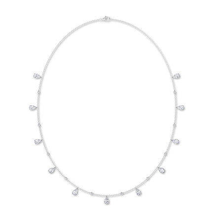 Pear LG Diamond Necklace in White Gold - BH Diamond Center Antwerp