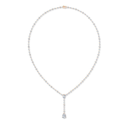 Collier en diamant LG marquise en or rose - BH Diamond Center Anvers