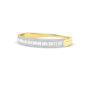 Baguette Lab-Grown Diamond Bracelet 18K Gold - Yellow Gold 3D