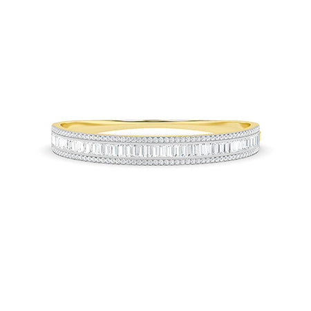 Baguette Lab-Grown Diamond Bracelet 18K Gold - Yellow Gold Front