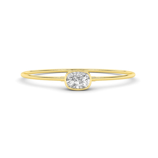 18K Lab-Grown Diamond Bangle – OB68485 - Yellow Gold