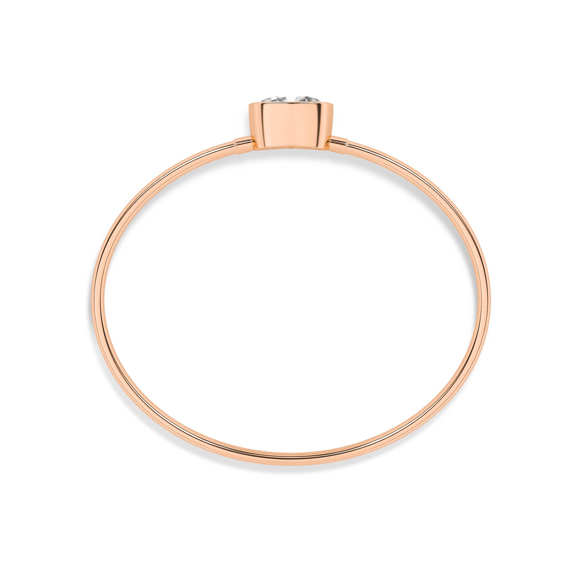 18K Lab-Grown Diamond Bangle – OB68485 - Rose Gold