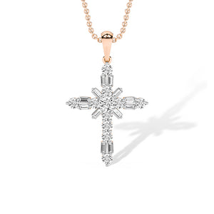 Rond LG diamanten hanger in Roségoud - BH Diamond Center Antwerpen