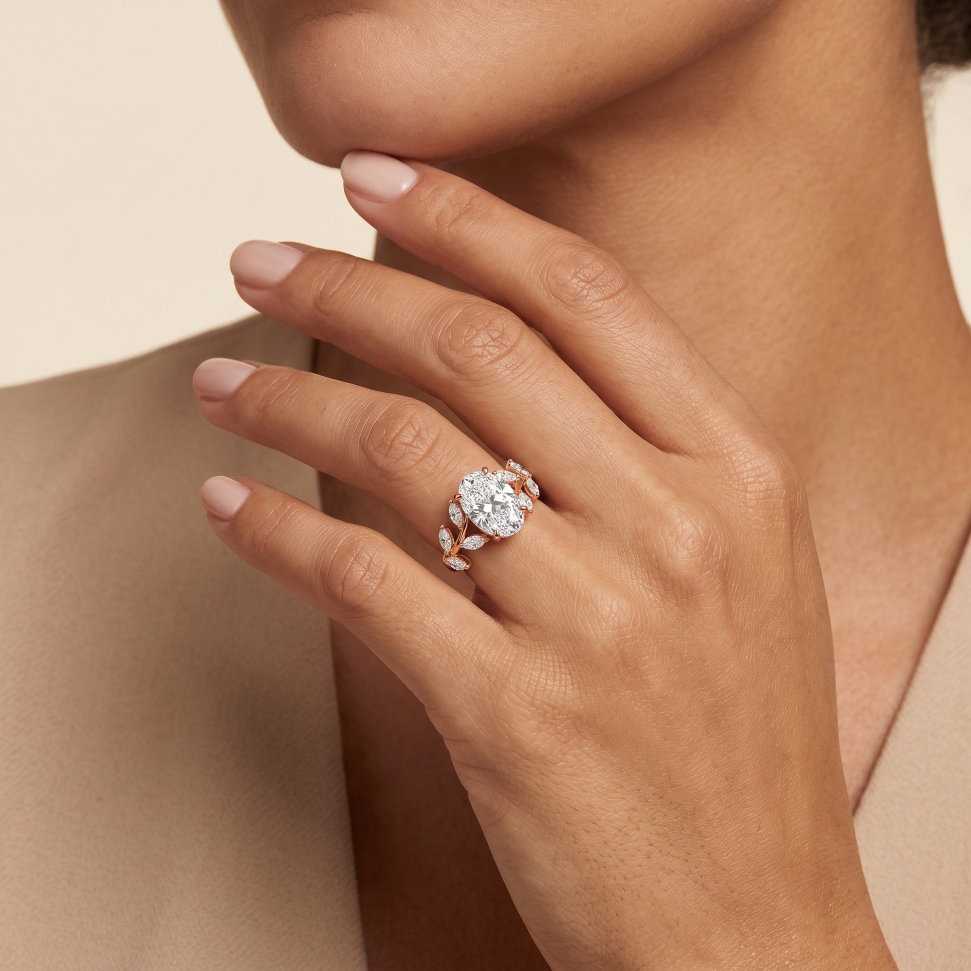 Oval LG Diamond Ring