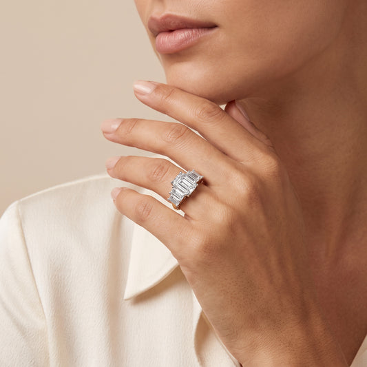 Radiant LG Diamond Ring