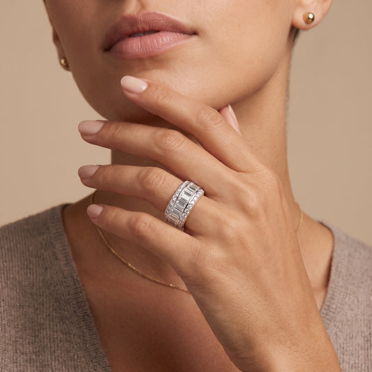 Bague baguette en diamant LG