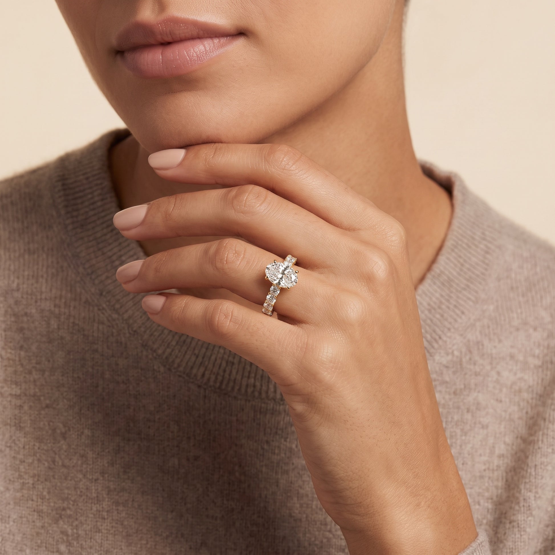 Oval LG Diamond Ring