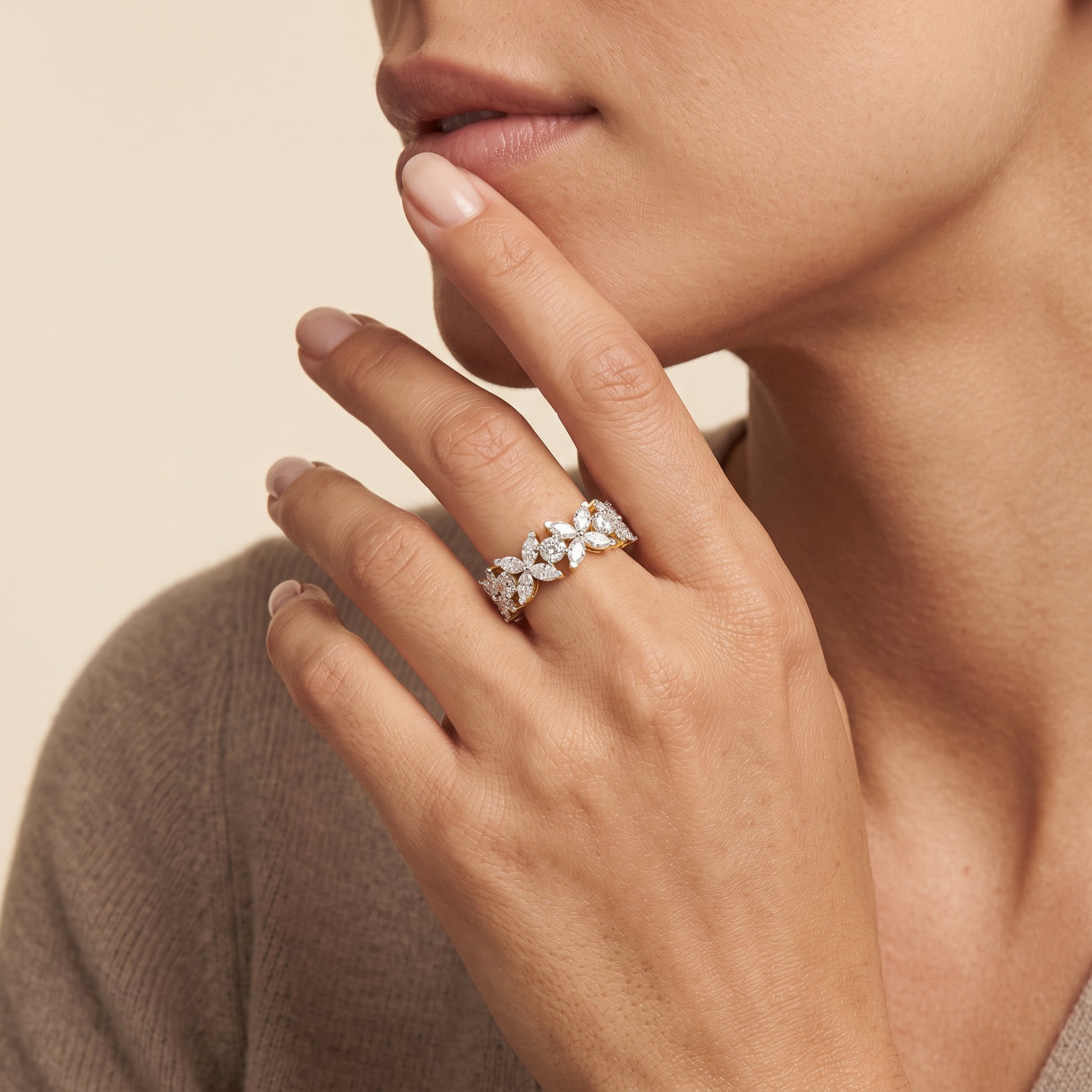 Markiesgeslepen LG Diamanten Ring