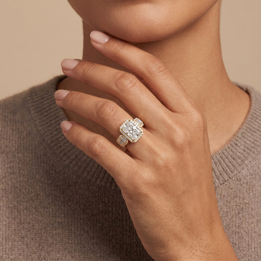 Radiant LG Diamond Ring