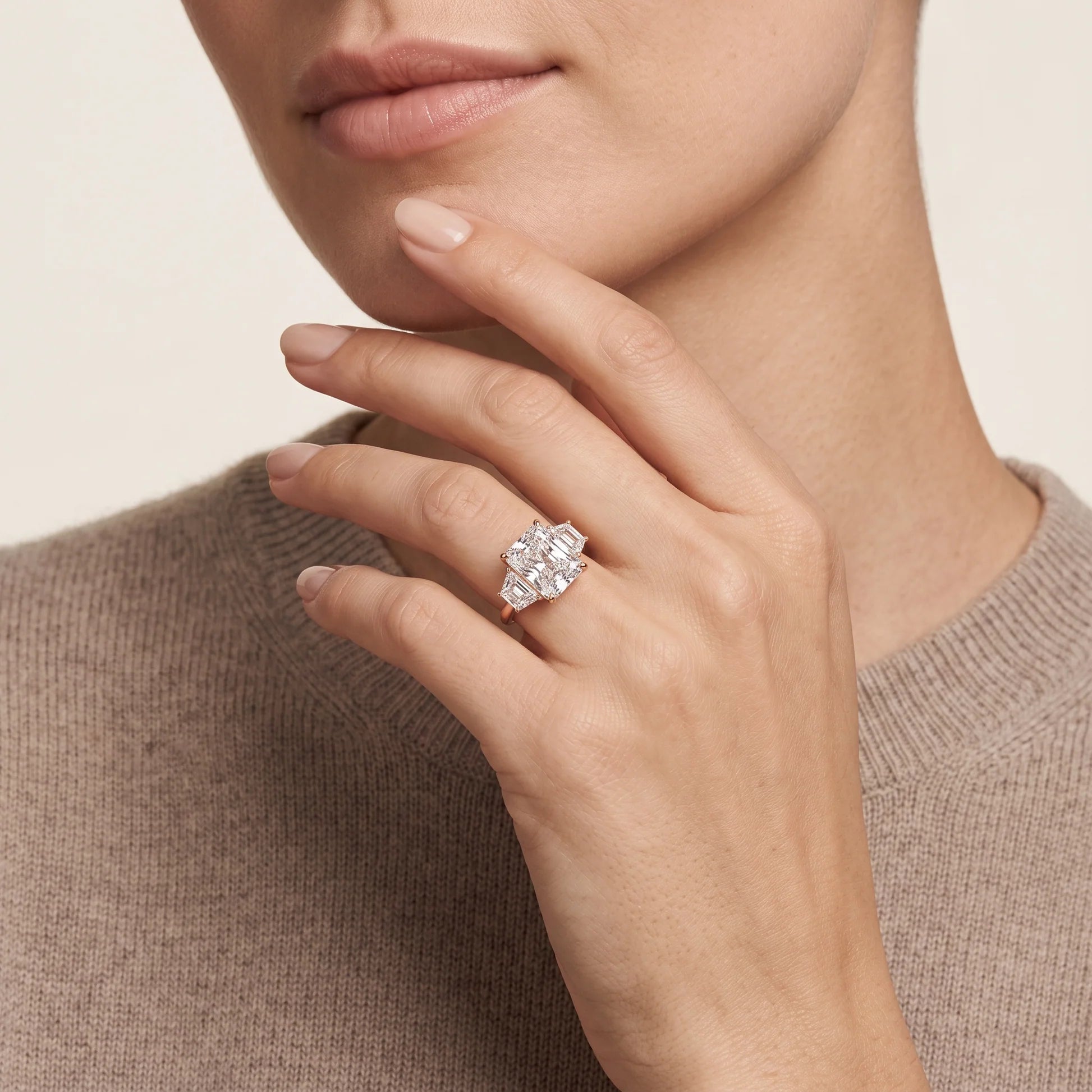 Radiant LG Diamond Ring