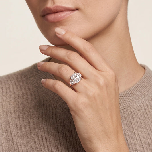Radiant LG Diamond Ring