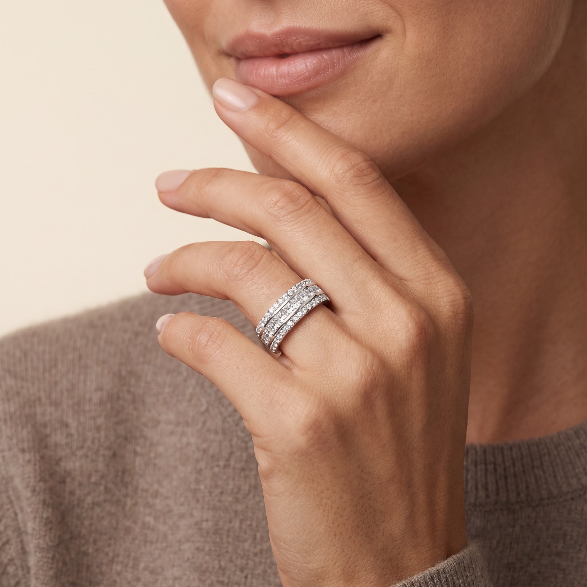 Bague en diamant taille brillant