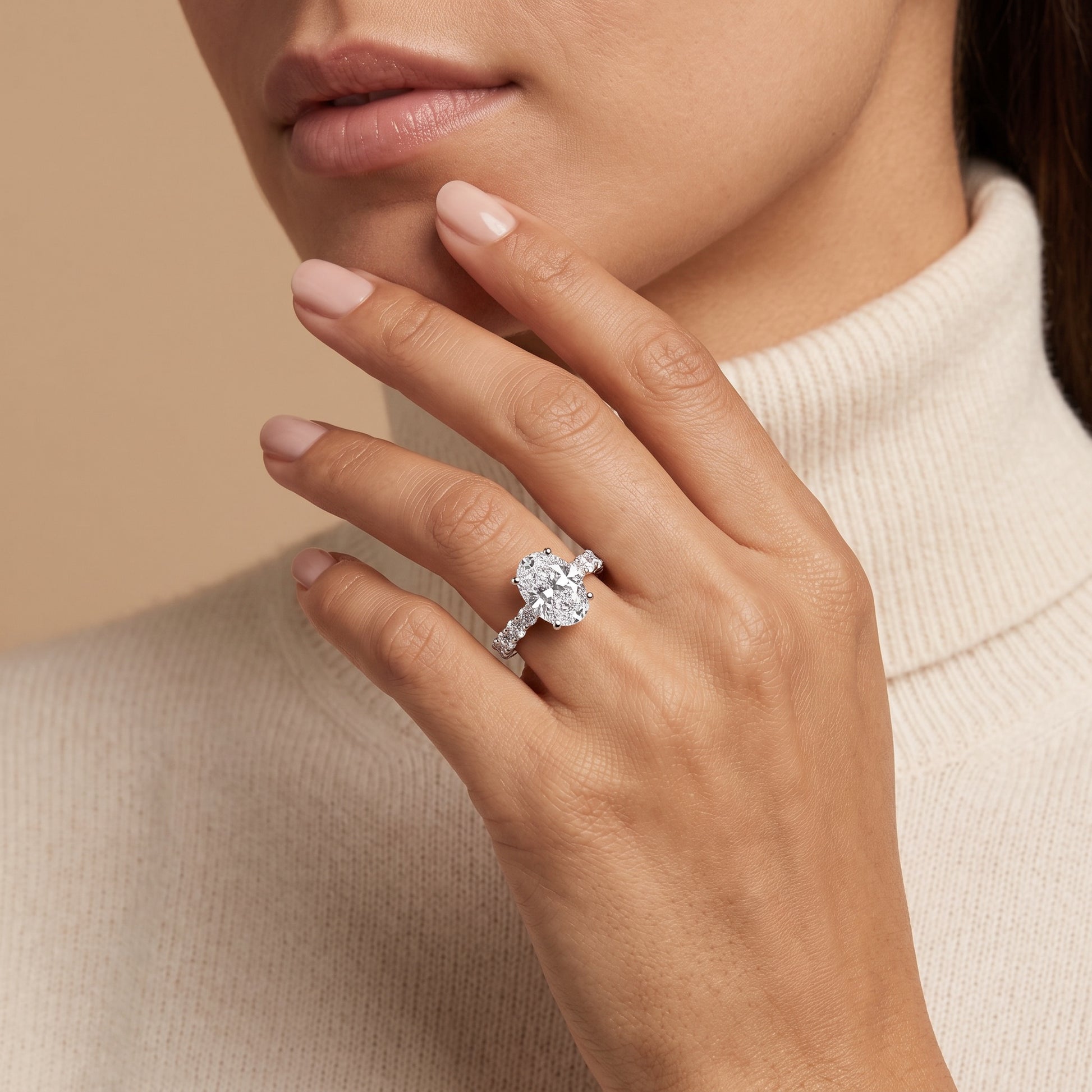 Ovale LG Diamanten Ring