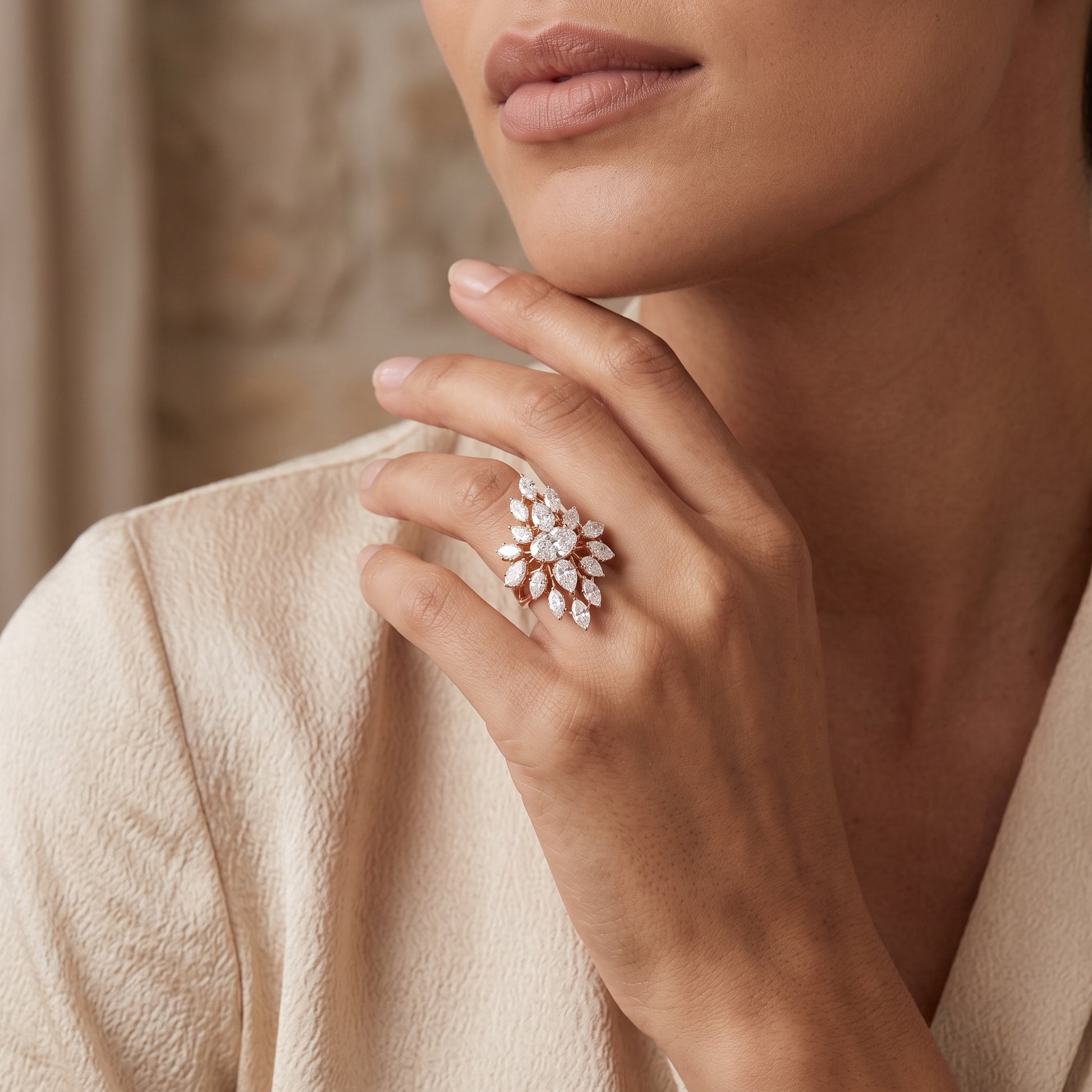 Oval LG Diamond Ring