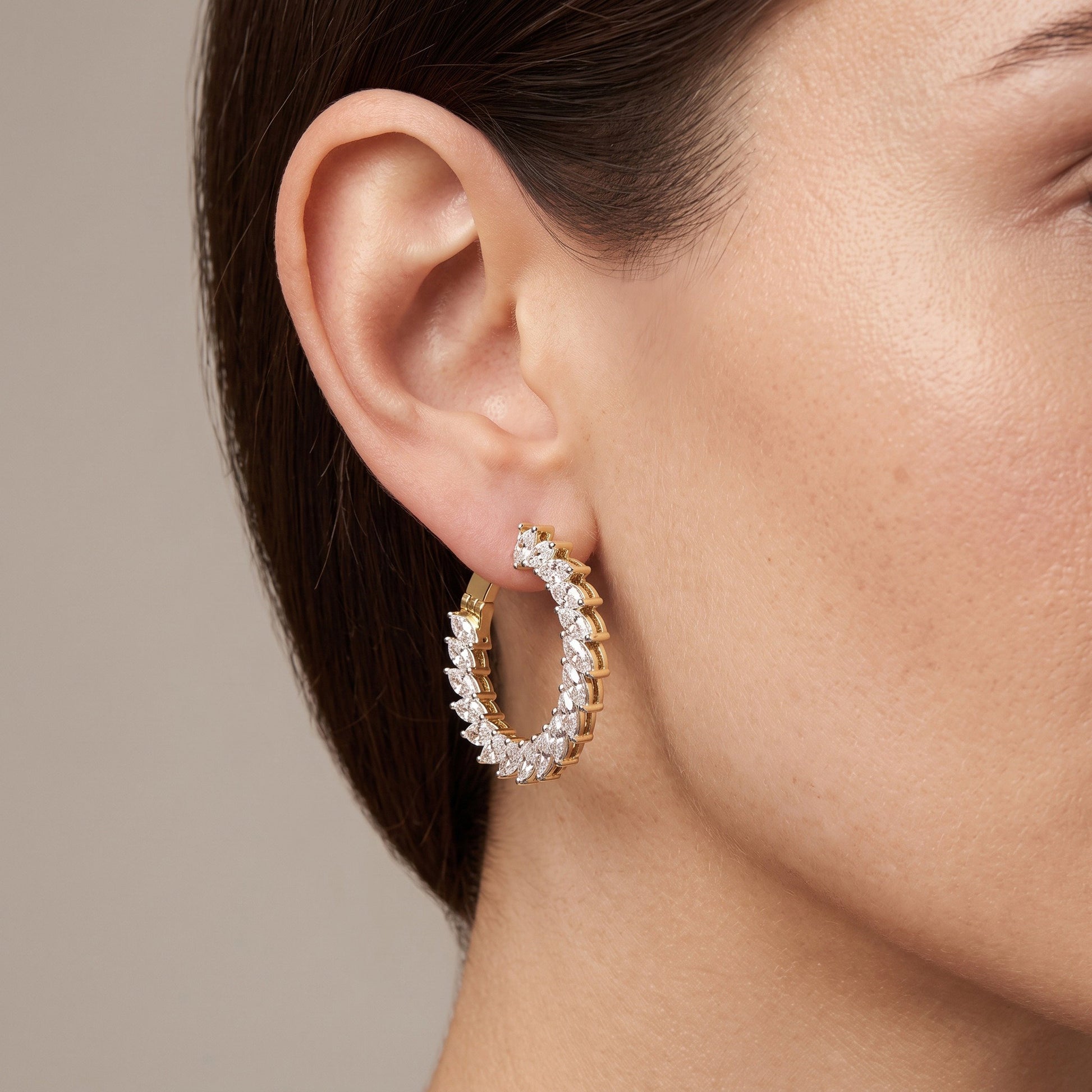 Boucles d'oreilles en diamant marquise LG
