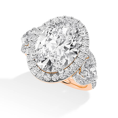Oval LG Diamond Ring in White Gold - BH Diamond Center Antwerp