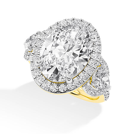 Oval LG Diamond Ring in White Gold - BH Diamond Center Antwerp