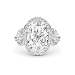 Oval LG Diamond Ring in White Gold - BH Diamond Center Antwerp