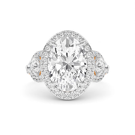 Oval LG Diamond Ring in White Gold - BH Diamond Center Antwerp
