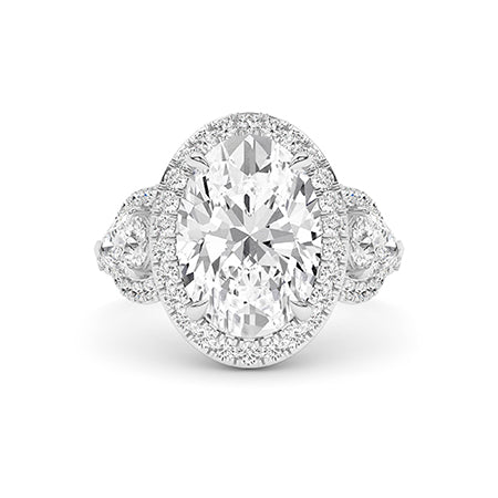 Oval LG Diamond Ring in White Gold - BH Diamond Center Antwerp