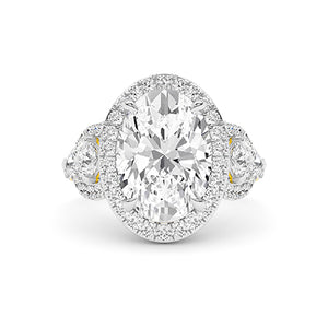 Oval LG Diamond Ring in White Gold - BH Diamond Center Antwerp