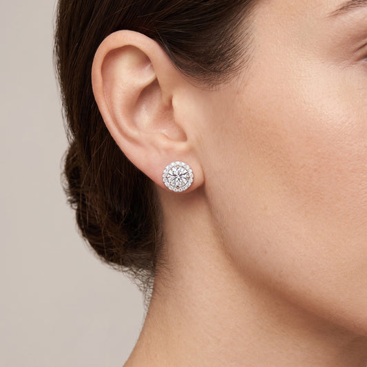 Round LG Diamond Earrings